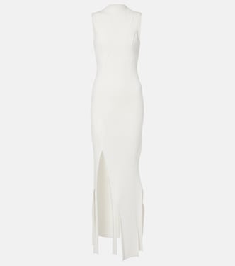 Pleated ribbed-knit gown | Victoria Beckham