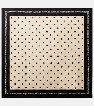 Chez Valentino polka-dot silk scarf | Valentino