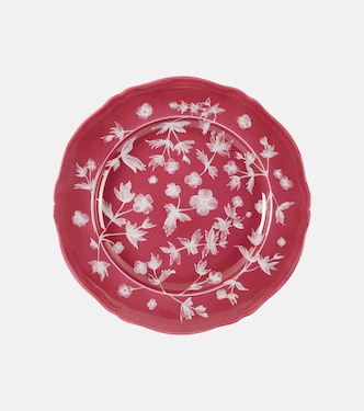 Ginori 1735 x طبق تحلية من البورسلين مع ورود  | Cabana