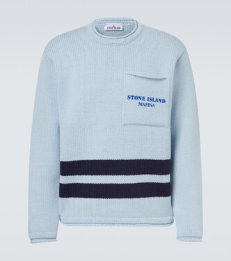 Marina jacquard virgin wool sweater | Stone Island