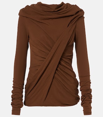 Off-shoulder cotton-blend jersey top  | Entire Studios