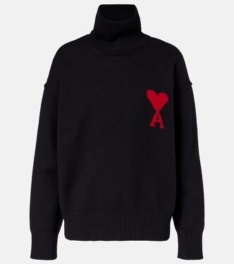 Ami de Cœur virgin wool turtleneck sweater | Ami Paris