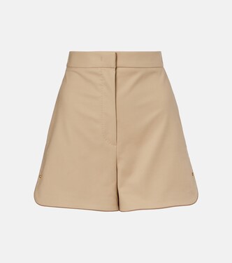 Orbita high-rise cotton-blend shorts  | Max Mara