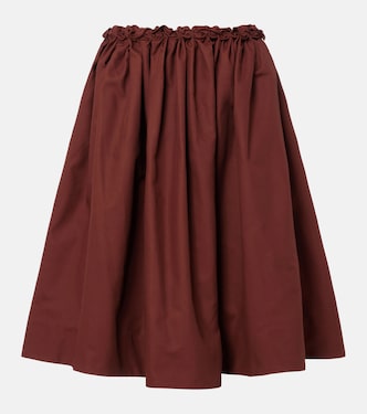 Ruffled cotton midi skirt | Shushu/Tong