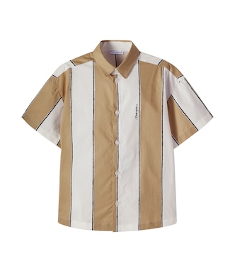 Striped cotton bowling shirt | Dolce&Gabbana Kids