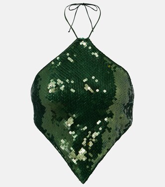 Cropped-Top Marylin mit Pailletten | Oséree