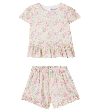 Floral cotton top and shorts set | Tartine et Chocolat