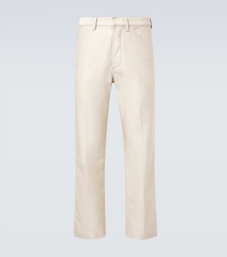 Pantalones rectos de satén de algodón | Tom Ford