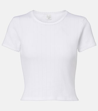 Cropped-Top Pointelle aus Baumwolle | Leset