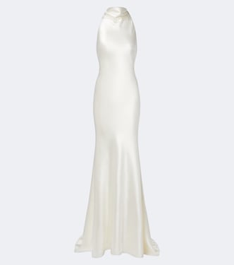 Robe longue de mariée en laine et soie | Danielle Frankel