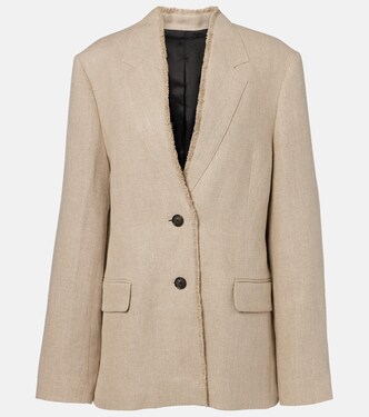 Frayed linen blazer | Toteme
