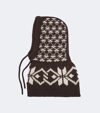 Fair Isle sequined wool-blend balaclava | Moncler