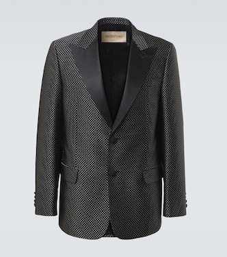 Polka-dot jacquard tuxedo jacket | Valentino