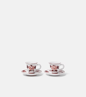 Set Blossom aus zwei Espressotassen und Untertassen | Cabana