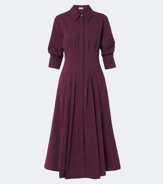 Jazz pleated cotton poplin shirt dress | Simkhai