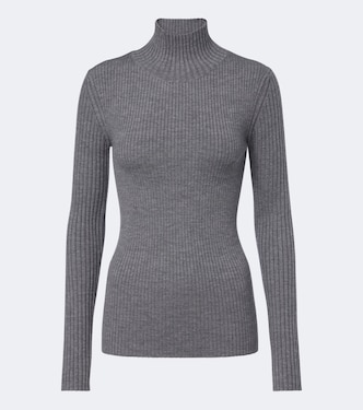 罗纹针织羊毛混纺毛衣 | Victoria Beckham
