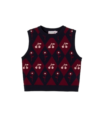 Pullunder Maelle Argyle aus Wolle | Bonpoint