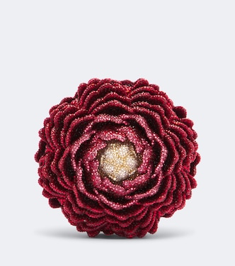 Peony Flame crystal-embellished clutch | Judith Leiber Couture