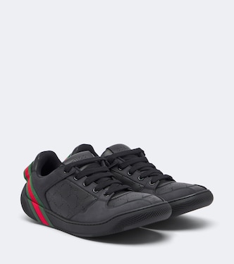 Zapatillas Screener de piel con Web y GG | Gucci