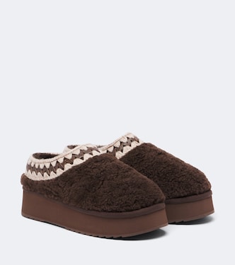 Mules platform in shearling | Mou