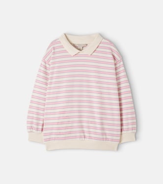 Spotty striped cotton-blend polo sweatshirt | Konges Sløjd