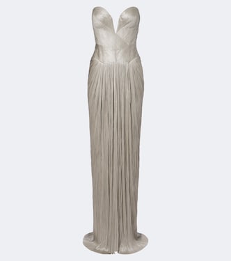 Robe longue bustier Noor en soie | Maria Lucia Hohan