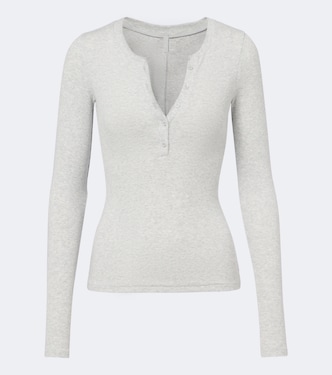 Henley-Top Cotton Rib aus einem Baumwollgemisch | Skims