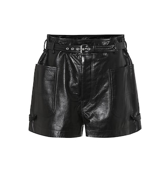 Xike high-rise leather shorts | Isabel Marant
