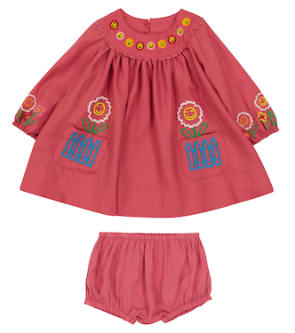 Baby embroidered wool dress and bloomers set | Stella McCartney Kids