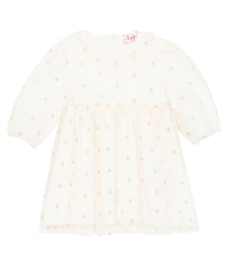 Baby polka-dot tulle dress | Il Gufo
