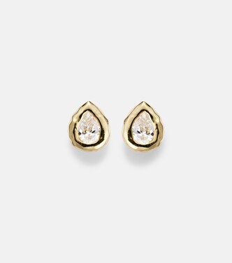 Nesting Gem 18kt gold earrings with diamonds | Octavia Elizabeth