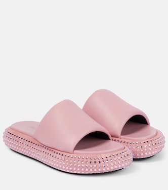 Embellished leather platform sandals | JW Anderson