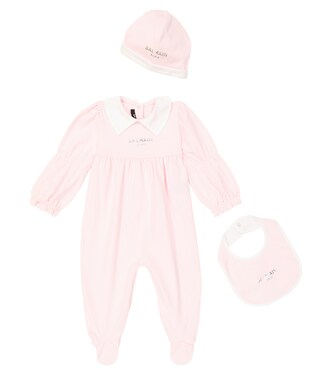 Baby Set aus Strampler, Mütze und Lätzchen | Balmain Kids