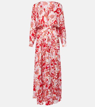 Ilona gathered floral midi dress | Poupette St Barth
