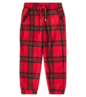 Checked fleece sweatpants | Mini Rodini
