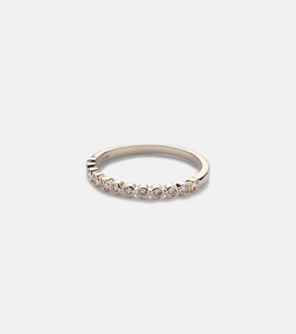 Ring Slim Lattice aus 14kt Gelbgold mit Diamanten | Stone and Strand