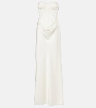 Bridal embellished satin corset dress | Rotate