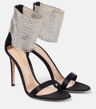 Adore 105 embellished satin sandals | Gianvito Rossi