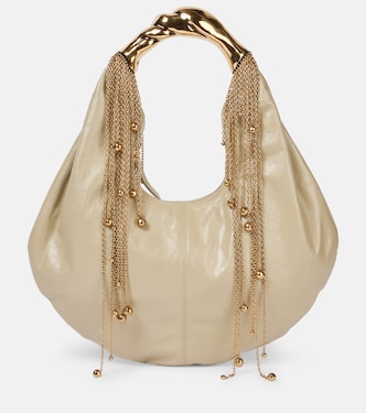 Twisted Shell leather shoulder bag | Chloé