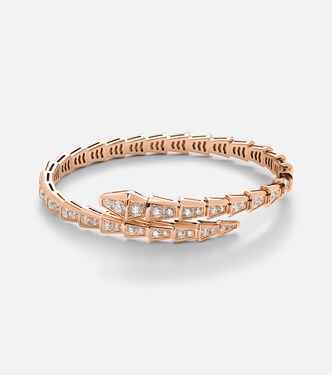Pulsera Serpenti Viper de oro rosa de 18 ct con diamantes | Bvlgari