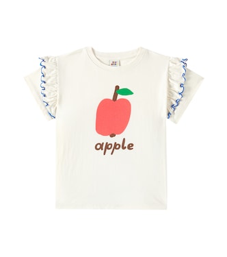 Apple ruffled cotton jersey T-shirt | Jellymallow