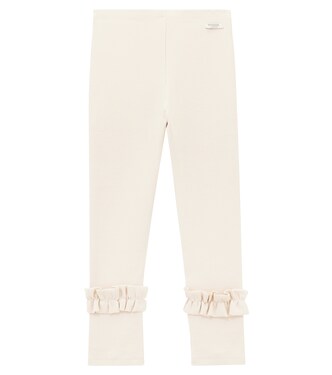 Marit ruffled cotton-blend leggings | Donsje