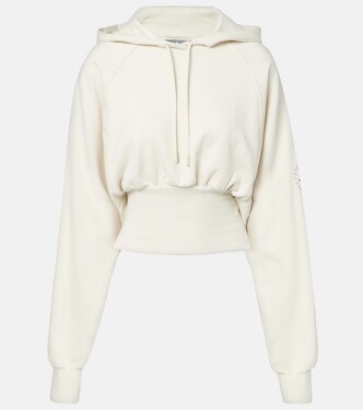 Cropped cotton French Terry hoodie | Adidas by Stella McCartney