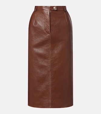 Leather pencil skirt | Prada