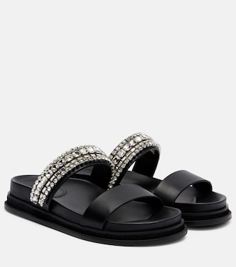 Jadi crystal-embellished leather slides | Jimmy Choo