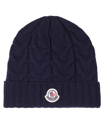 Logo cable-knit wool beanie | Moncler Enfant