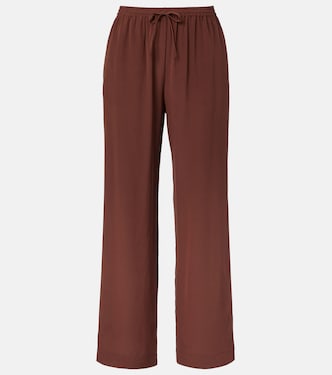 Pantalon ample Aurelia en crêpe de soie | Asceno