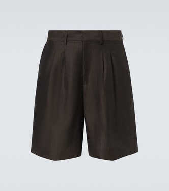 Linen and wool shorts | Commas