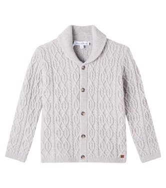 Cable-knit wool cardigan | Tartine et Chocolat
