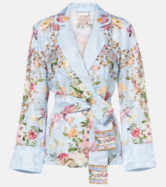 Tiled In Time belted floral jacket | Camilla